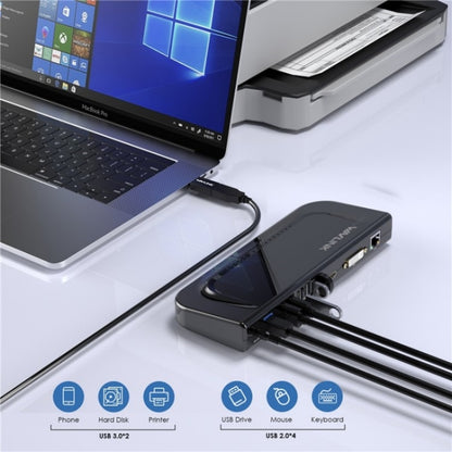 WAVLINK UG49DK4 Universal Laptop Docking Station Dual Monitor Supports DVI / HDMI / VGA, UG49DK4
