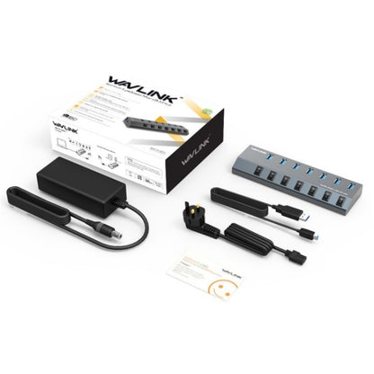 WAVLINK UH3076 5Gbps 7-port USB 3.0 Hub with Independent Switch and LED Indicator, UH3076