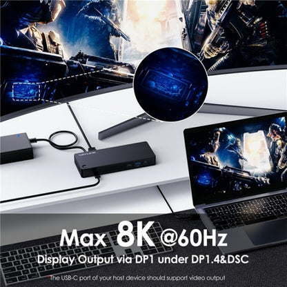 WAVLINK UTD22 Support 96W Laptop Charging USB4 Docking Station Dual Monitor USB-C Hub, UTD22