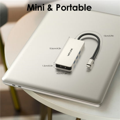 WAVLINK UHP3416 7-in-1 PD100W Charging SD / TF Card Reader 4K HD Type-C Docking Station, UHP3416