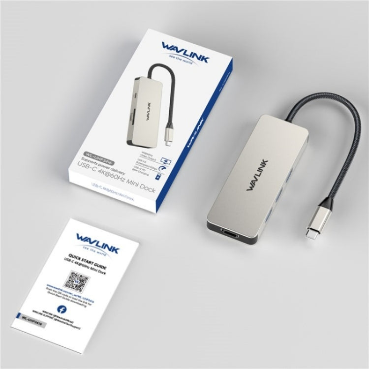 WAVLINK UHP3416 7-in-1 PD100W Charging SD / TF Card Reader 4K HD Type-C Docking Station, UHP3416