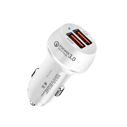 45W USB QC3.0 30W + USB 2.0 Fully Compatible Car Charger, TE-353