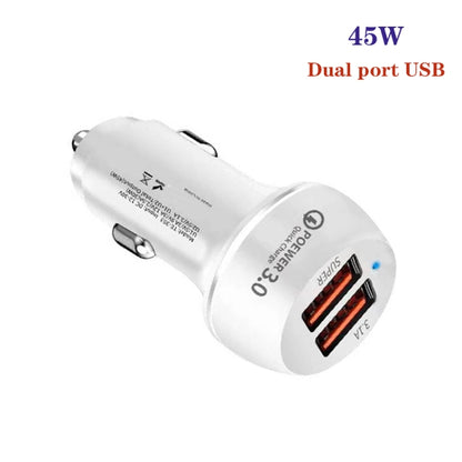 45W USB QC3.0 30W + USB 2.0 Fully Compatible Car Charger, TE-353