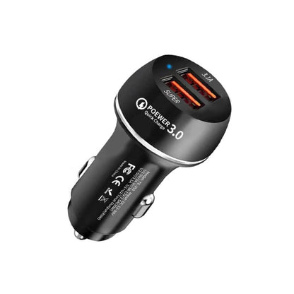 45W USB QC3.0 30W + USB 2.0 Fully Compatible Car Charger, TE-353