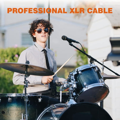 2m XLR Microphone Cable, 4.95 FT XLR Male to XLR Female Balanced 3 Pin Mic Cables, Black, XLR Male to XLR Female 3 Pin