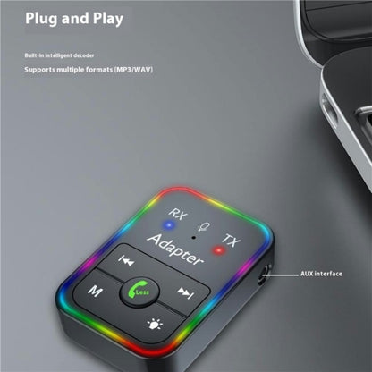 Q9 Support TF Card Playback 2-in-1 Bluetooth 5.3 Wireless Transmitter / Receiver MP3 Player, Q9
