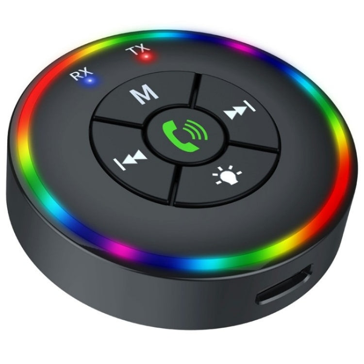 Q10 With Colorful Lamp 2-in-1 Bluetooth 5.3 Wireless Transmitter / Receiver MP3 Player Adapter, Q10