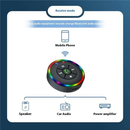 Q10 With Colorful Lamp 2-in-1 Bluetooth 5.3 Wireless Transmitter / Receiver MP3 Player Adapter, Q10