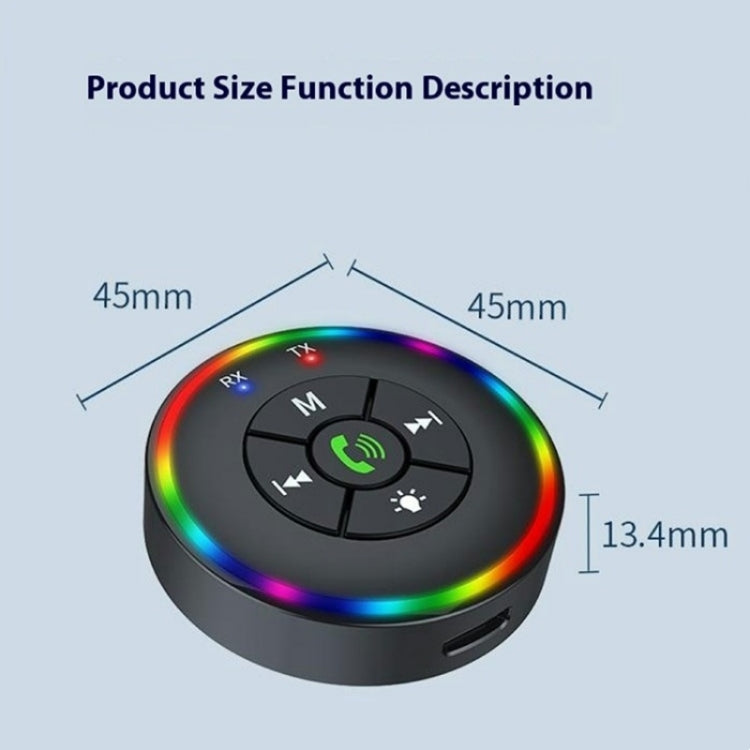 Q10 With Colorful Lamp 2-in-1 Bluetooth 5.3 Wireless Transmitter / Receiver MP3 Player Adapter, Q10