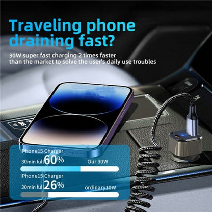 K25 Fast Charging Metal Window Breaker Car Charger Adapter PD 30W Super Charger, K25