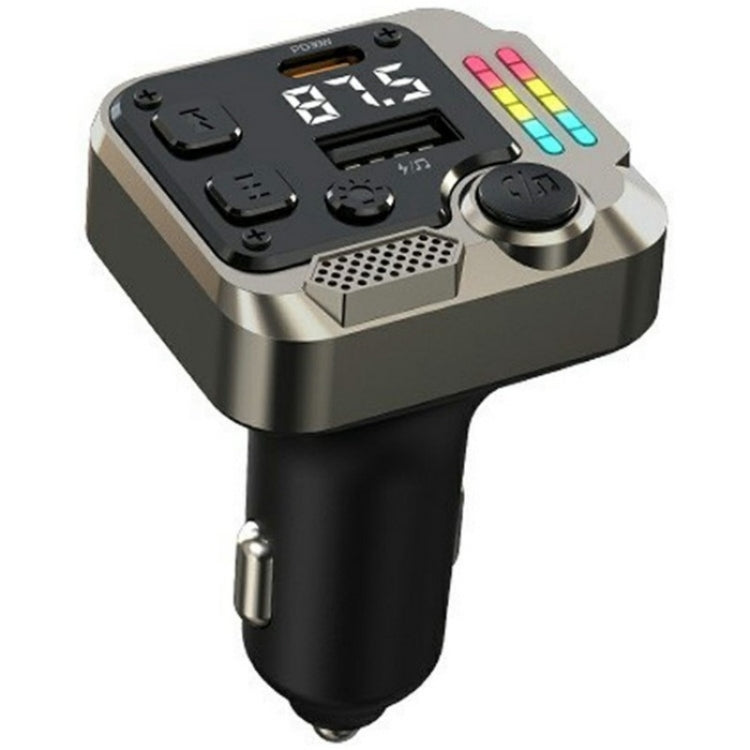 C68 Dual Port Bluetooth FM Transmitter PD 30W Car Charger Music Player Hands-Free Call, C68