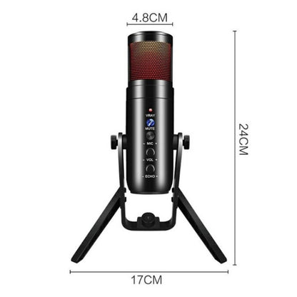 MU900 Max RGB Light E-Sports Gaming Condenser Microphone With Desktop Bracket, MU900 Max