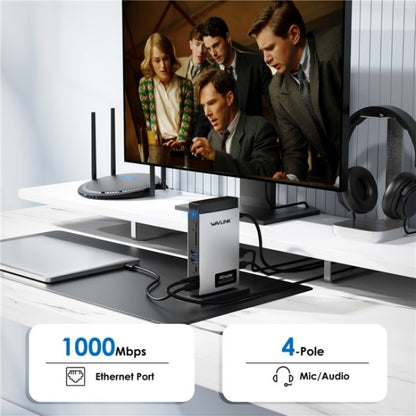 WAVLINK WL-UMD26 11 in 1 140W PD 3.1 USB-C 8K Displayport Charging Docking Station