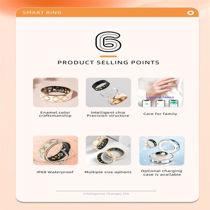 R10M SIZE 13 Smart Ring, Support Heart Rate / Blood Oxygen / Sleep Monitoring / Multiple Sports Modes