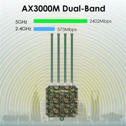 WAVLINK WN573HX3 WiFi 6 Extender Outdoor AX3000 Dual Band  Courtyard RV Wireless Router, US Plug, UK Plug, EU Plug, AU Plug