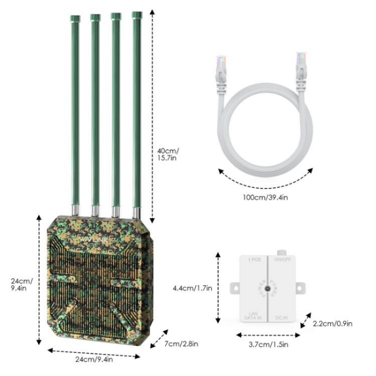 WAVLINK WN573HX3 WiFi 6 Extender Outdoor AX3000 Dual Band  Courtyard RV Wireless Router, US Plug, UK Plug, EU Plug, AU Plug