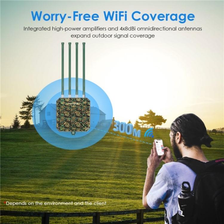 WAVLINK WN573HX3 WiFi 6 Extender Outdoor AX3000 Dual Band  Courtyard RV Wireless Router, US Plug, UK Plug, EU Plug, AU Plug