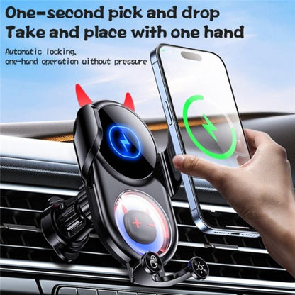 D1 Devil Design Air Vent Mount Phone Holder Stand 15W Car Wireless Charger