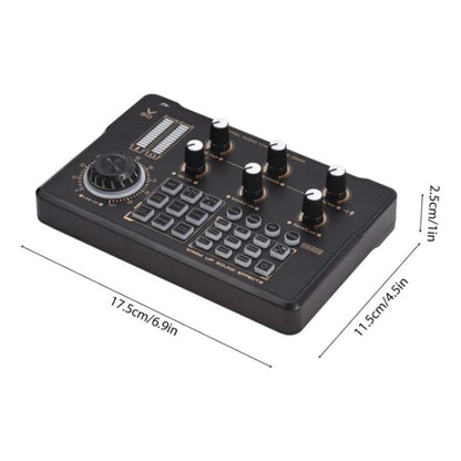 V80 For Mobile Phone Computer Portable Live Streaming Karaoke Sound Card Mixer, V80