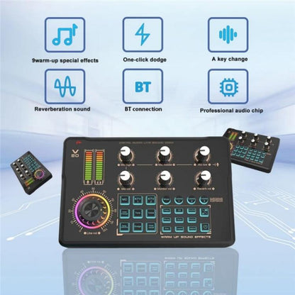 V80 For Mobile Phone Computer Portable Live Streaming Karaoke Sound Card Mixer, V80