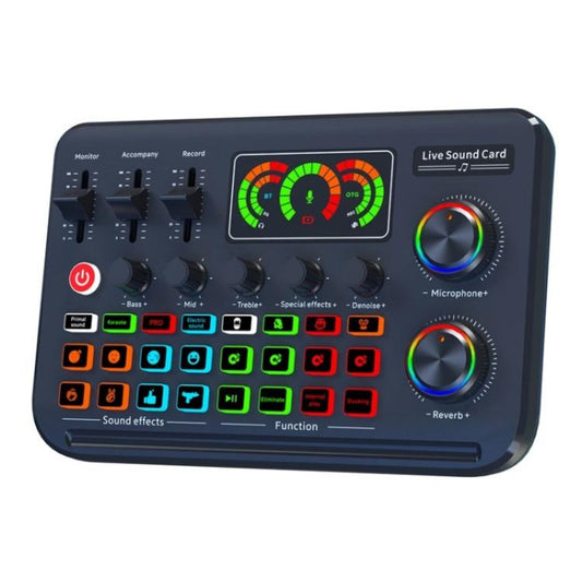 F996 Max Live Streaming / Gaming / Singing Audio Mixer USB Microphone Sound Card, F996 Max