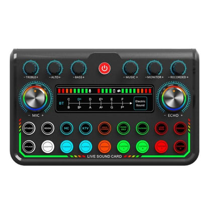 P99 Live Streaming Sound Card with DJ Mixer Voice Converter Audio Mixer, P99