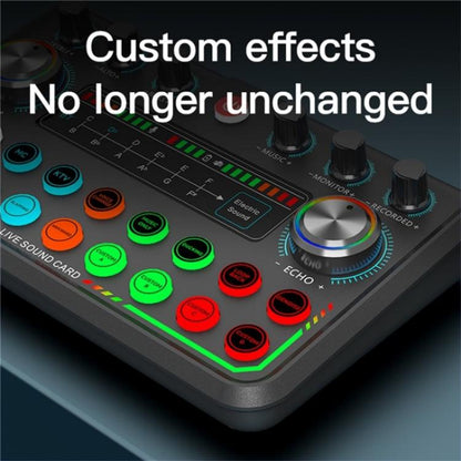 P99 Live Streaming Sound Card with DJ Mixer Voice Converter Audio Mixer, P99