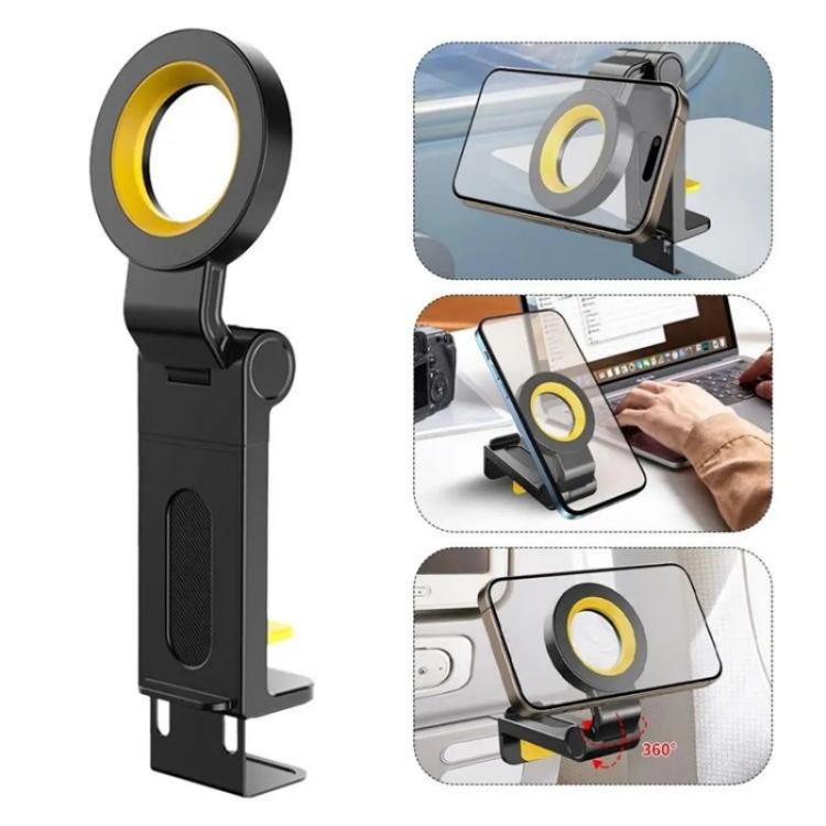 CH21 Portable Folding Travel Phone Holder Airplane Train Desktop Magnetic Phone Holder, CH21