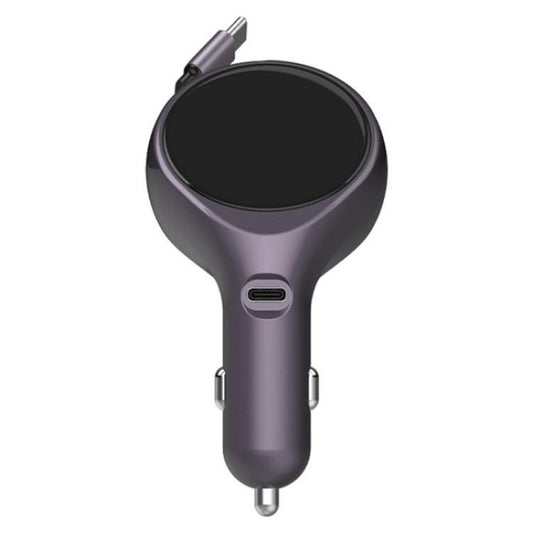 K1 With Retractable Cable Car Charger Type-C PD 20W Fast Charging Adapter, K1