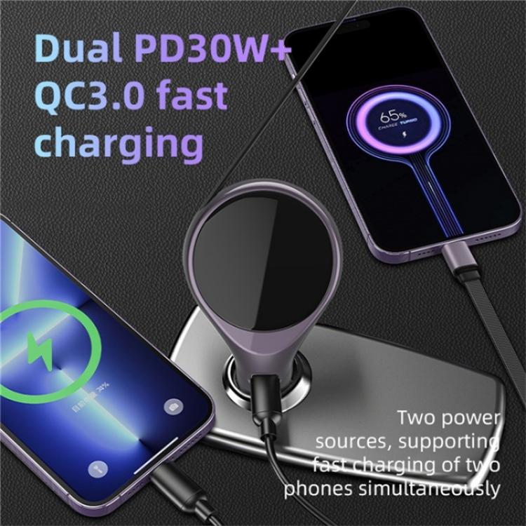 K1 With Retractable Cable Car Charger Type-C PD 20W Fast Charging Adapter, K1