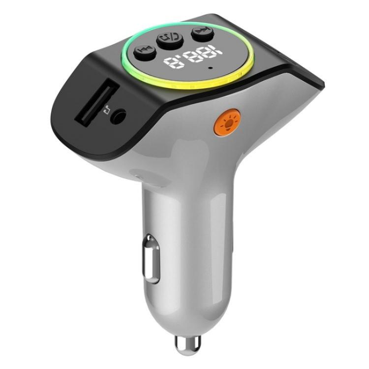 C8 Bluetooth 5.3 Receiver Hands-Free Calling with AUX Port Dual USB Port Car Charger, C8 Black, C8 Grey