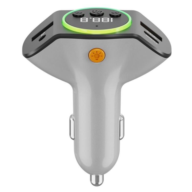 C8 Bluetooth 5.3 Receiver Hands-Free Calling with AUX Port Dual USB Port Car Charger, C8 Black, C8 Grey