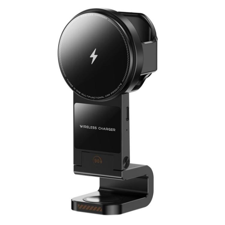 SD16 For Phone Watch Earphone Car Air Vent Phone Holder Magnetic 3 in 1 Wireless Charger, SD16 Black, SD16 Grey