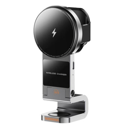 SD16 For Phone Watch Earphone Car Air Vent Phone Holder Magnetic 3 in 1 Wireless Charger, SD16 Black, SD16 Grey