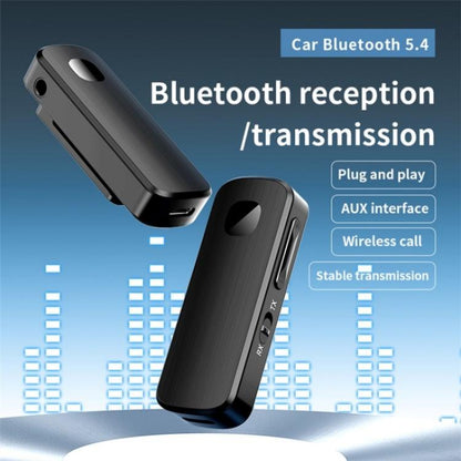 M18 Transmitter Receiver 2-in-1 Speaker Headphone Wireless Car Lapel Clip Bluetooth 5.4 Adapter