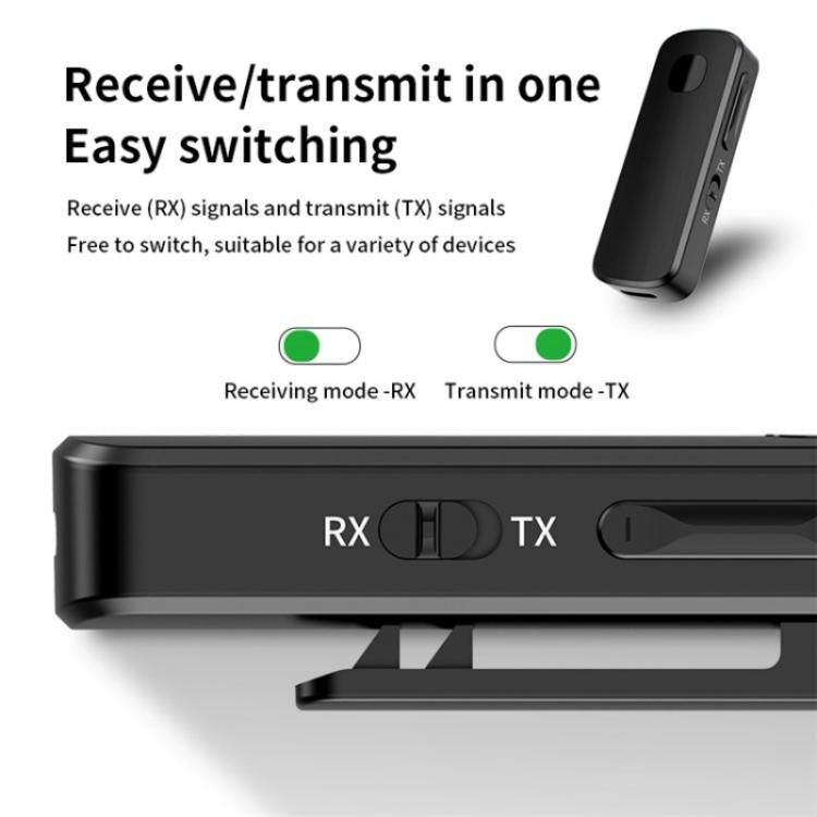 M18 Transmitter Receiver 2-in-1 Speaker Headphone Wireless Car Lapel Clip Bluetooth 5.4 Adapter