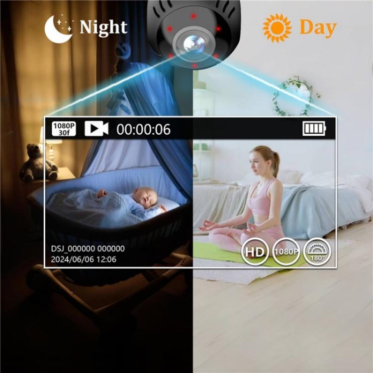 L30 Home Security Real Time Playback Panoramic View Phone Monitoring Mini Intelligent WiFi Camera, L30