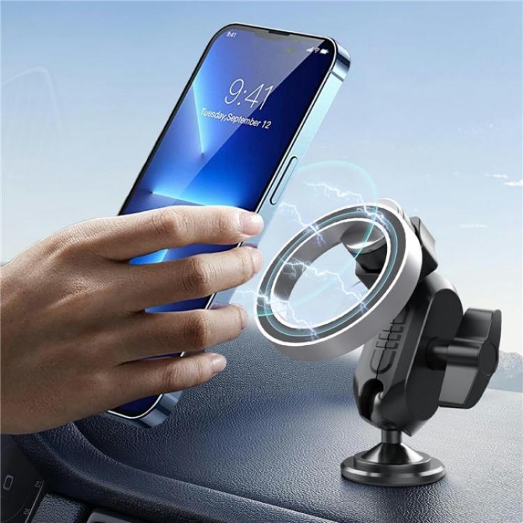 159A 360 Degree Rotation Adhesive Base Magnetic Car Dashboard Mount Phone Holder Bracket, 159A