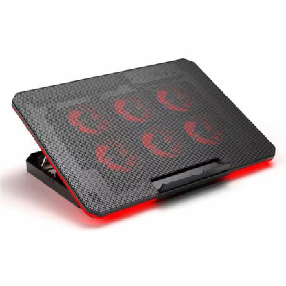 X8 Adjustable Height Notebook Cooler Foldable Laptop Stand 6 ARGB Fans Cooling Pad, X8