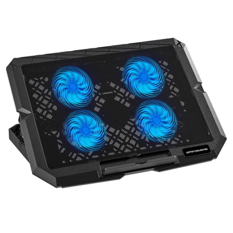 X4 4 Fan 7-Speed Control Noiseless Height Adjustable Stand Laptop Cooling Pad, X4