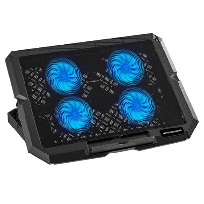 X4 4 Fan 7-Speed Control Noiseless Height Adjustable Stand Laptop Cooling Pad, X4