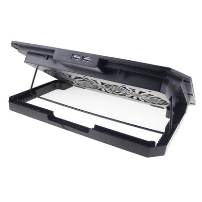 N33 RGB Dual Fans Cooling Pad Adjustable Height Laptop Stand with Phone Holder, N33