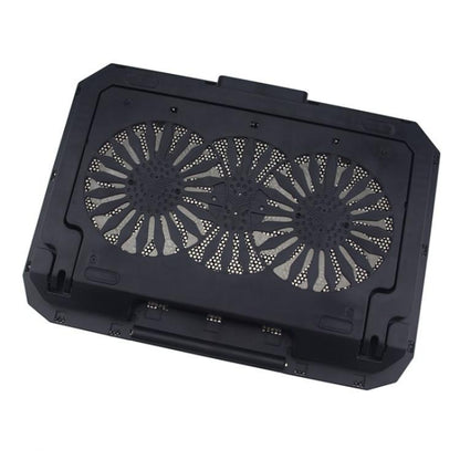 N33 RGB Dual Fans Cooling Pad Adjustable Height Laptop Stand with Phone Holder, N33