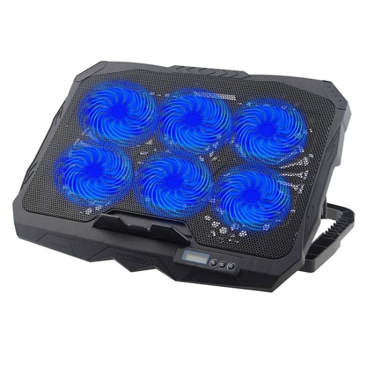 A6 Height Adjustable 6 Fans Cooler Ergonomic Laptop Stand Cooling Pad, A6