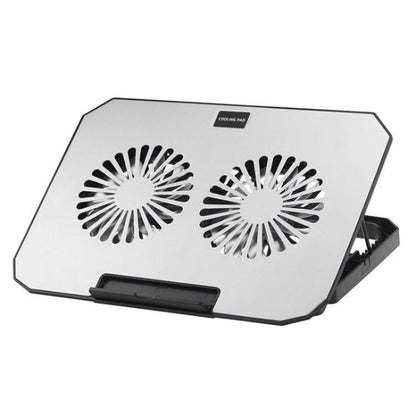N22 Dual USB Ports Adjustable Laptop Stand Portable Cooling Pad with Phone Holder, N22