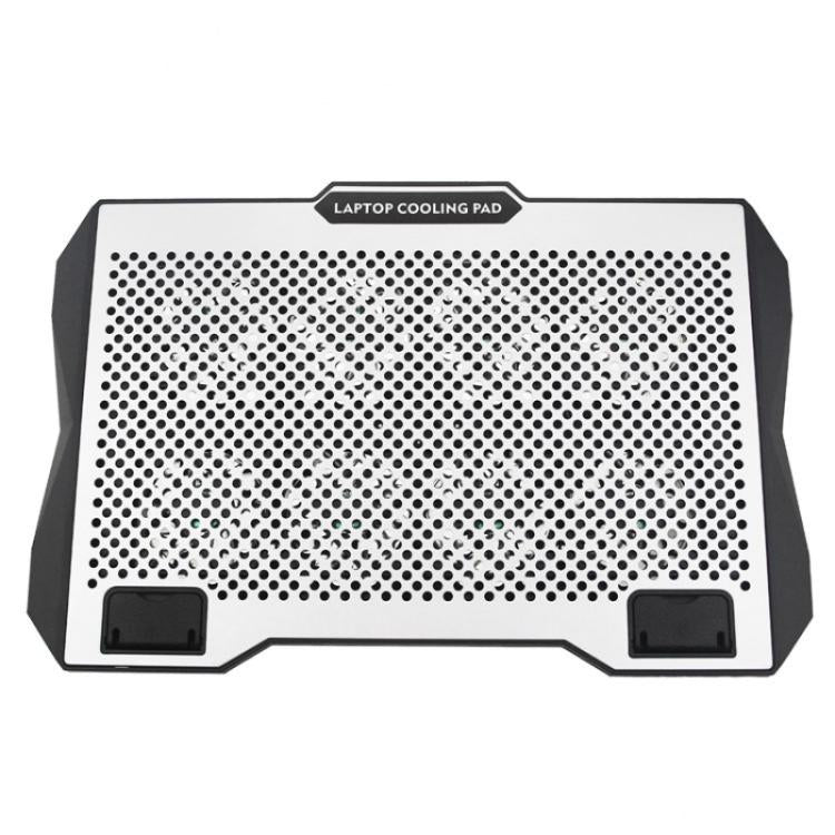 S608 RGB Light 8 Silent Fans Adjustable Height Stand Laptop Cooling Pad with Phone Holder, S608