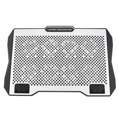 S608 RGB Light 8 Silent Fans Adjustable Height Stand Laptop Cooling Pad with Phone Holder, S608