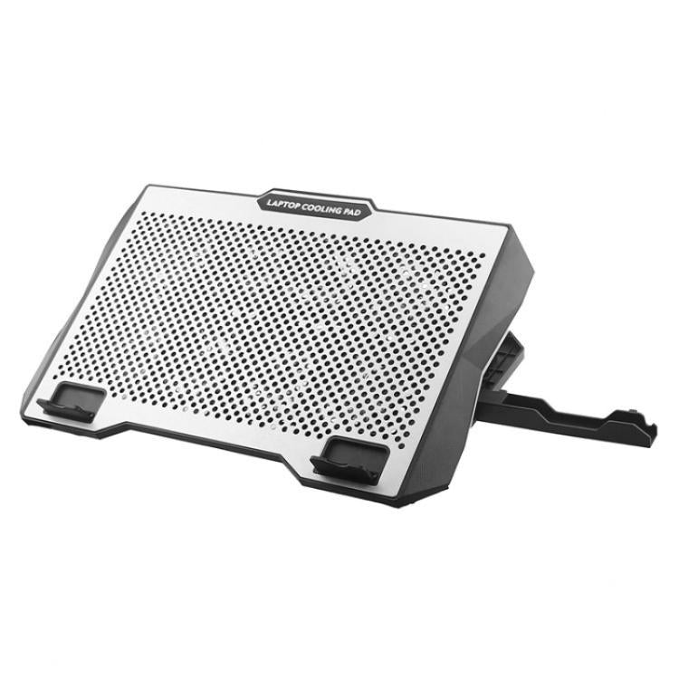 S608 RGB Light 8 Silent Fans Adjustable Height Stand Laptop Cooling Pad with Phone Holder, S608