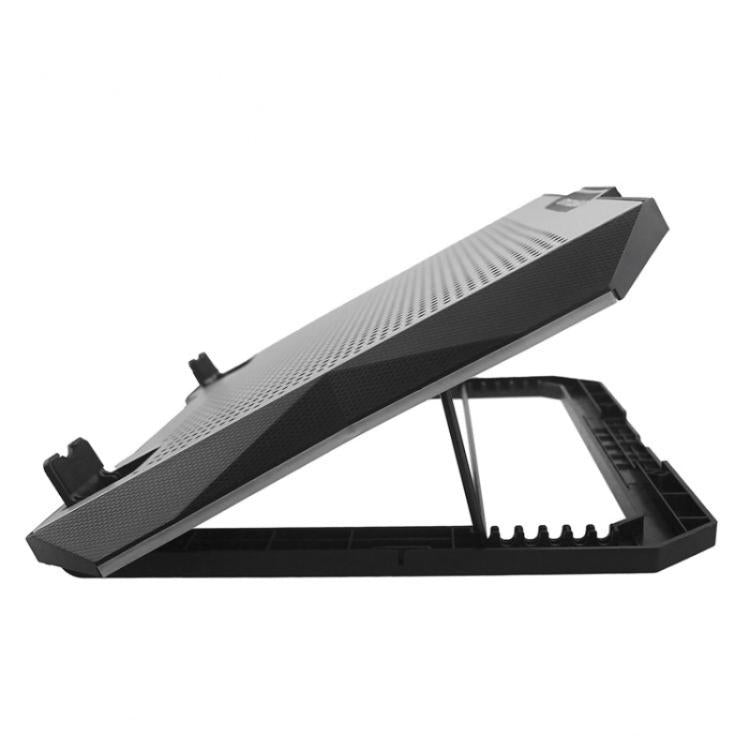 S608 RGB Light 8 Silent Fans Adjustable Height Stand Laptop Cooling Pad with Phone Holder, S608