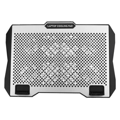 S605 RGB Light 5 Silent Fans Adjustable Height Stand Gaming Laptop Cooling Pad, S605